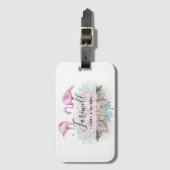 フラミンゴスフェアウェイバイオフボンボヤージギフトフレンズ ラゲッジタグ (正面縦)