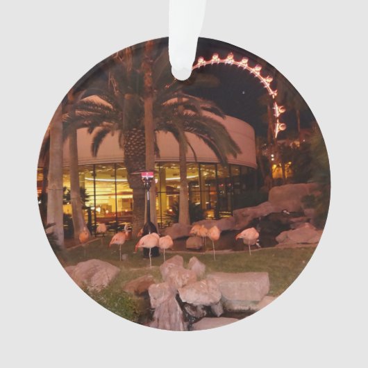 フラミンゴスラスベガスオーナメント オーナメント (正面)
