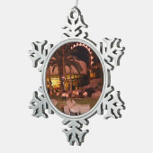 フラミンゴスラスベガススノーフレークオーナメント スノーフレークピューターオーナメント (右)