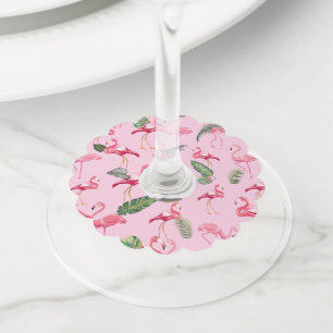 フラミンゴスラブパターン5 ワイングラスタグ