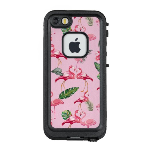 フラミンゴスラブパターン5 LifeProof iPhoneケース (裏面)