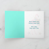 フラミンゴス写真コラージュ折り畳みクリスマス シーズンカード (内部)