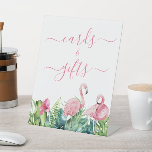 フラミンゴス熱帯シャワーカード&ギフトサイン 台座サイン (インサイチュ)