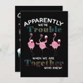 フラミンゴス|どうやら我々はフラミンゴに困っているようだ 招待状 (正面/裏面)