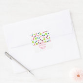 フラミンゴス&サングラスアドレスステッカー スクエアシール (封筒)