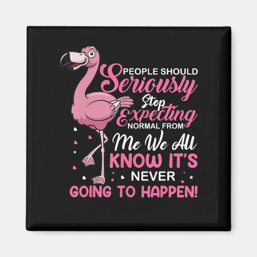 フラミンゴス|人々は通常をストップ期待する マグネット (正面)