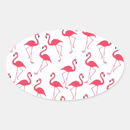 フラミンゴス 楕円形シール (正面)
