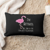 フラミンゴス|私はフラミンゴ退職したを集める仕事 ランバークッション (ブランケット)