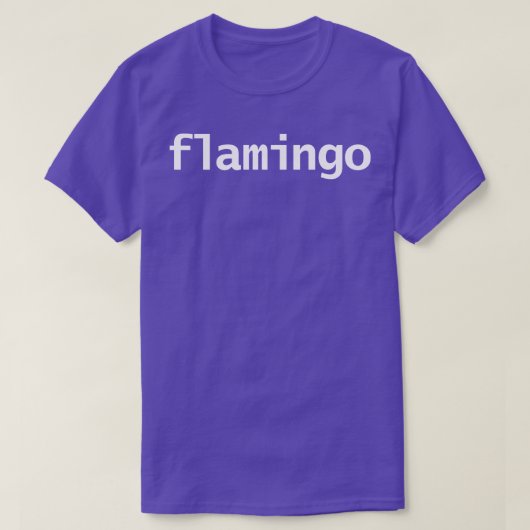 フラミンゴタイポグラフィ Tシャツ (デザイン正面)