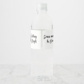 フラミンゴダンスとバースデーセレブレーションパーティー ペットボトルラベル (裏面)