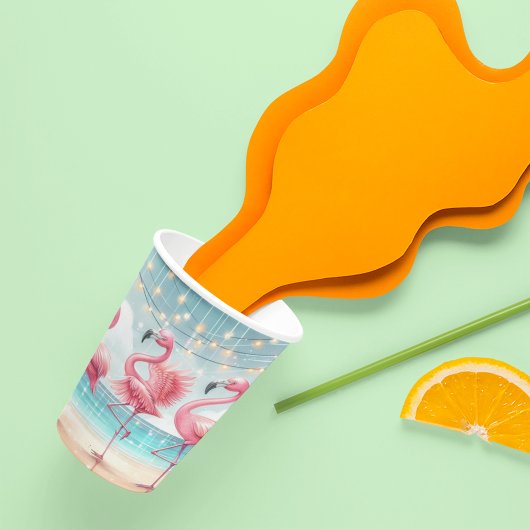 フラミンゴダンスと誕生祝いパーティー 紙コップ