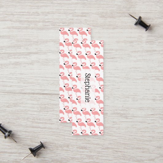 フラミンゴデザインしおり コーリングカード (正面/裏面インサイチュ)