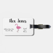 フラミンゴデザインラゲッジタグ ラゲッジタグ (裏面横)