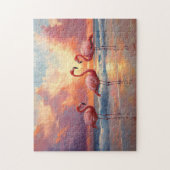 フラミンゴトリオオンビーチ ジグソーパズル (縦)