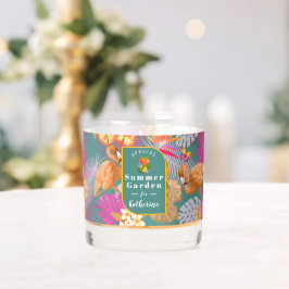 フラミンゴトロピカルガーデンターコイズ ウイスキーグラス