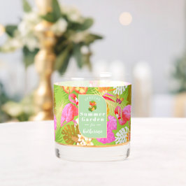 フラミンゴトロピカルガーデンブライトグリーン ウイスキーグラス