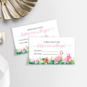 フラミンゴトロピカルキスシャワーゲームカード プレイスカード