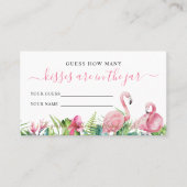 フラミンゴトロピカルキスシャワーゲームカード プレイスカード (正面)