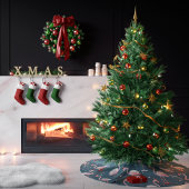 フラミンゴトロピカルクリスマス ブラッシュドポリエステルツリースカート