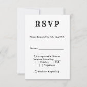 フラミンゴトロピカルビーチ結婚式RSVP & Menu 出欠カード (裏面)