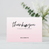 フラミンゴトロピカルピンクブライダルシャワーありがとう サンキューカード (スタンド正面)