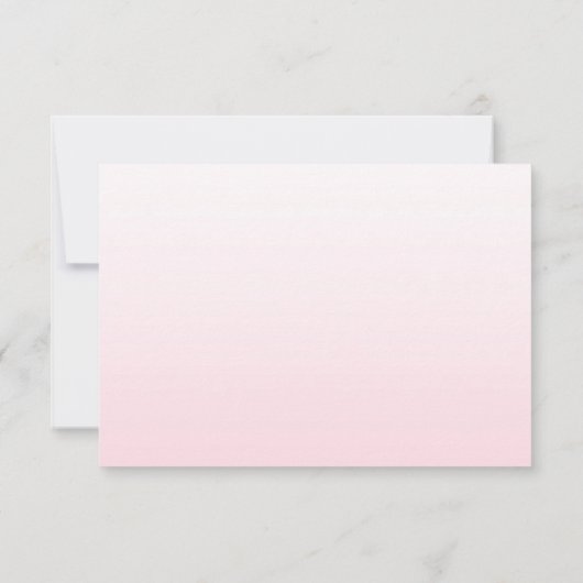 フラミンゴトロピカルピンクブライダルシャワーありがとう サンキューカード (裏面)