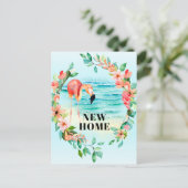 フラミンゴトロピカルリースビーチシーンニューホーム 案内ポストカード (スタンド正面)