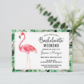 フラミンゴトロピカル独身最後の週末予定 招待状 (スタンド正面)