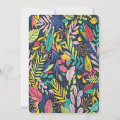 フラミンゴトロピカル ブライダルシャワー 招待状 (裏面)