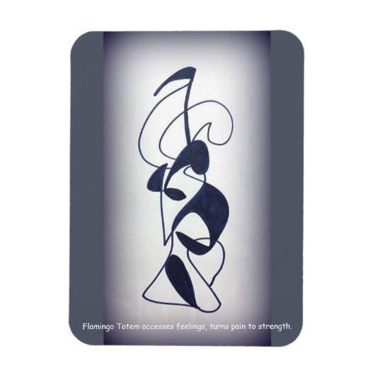 フラミンゴトーテム磁石 マグネット (縦)