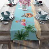 フラミンゴハロウィーン海岸装飾 ミディアムテーブルランナー