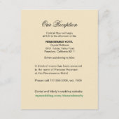 フラミンゴハートキス披露宴詳細 | ミントブルー エンクロージャーカード (裏面)