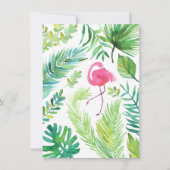 フラミンゴバチェロレッテ週末予定詳細カード 招待状 (裏面)