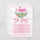 フラミンゴバチェロレッテ週末予定詳細カード 招待状 (正面)