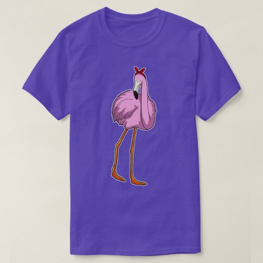 フラミンゴバンダナ Tシャツ (デザイン正面)