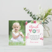 フラミンゴバースデーパーティー写真 サンキューカード (スタンド正面)