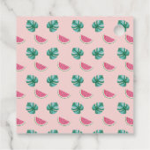 フラミンゴバースデーパーティー – メッセージカードスクエア フェイバータグ (裏面)