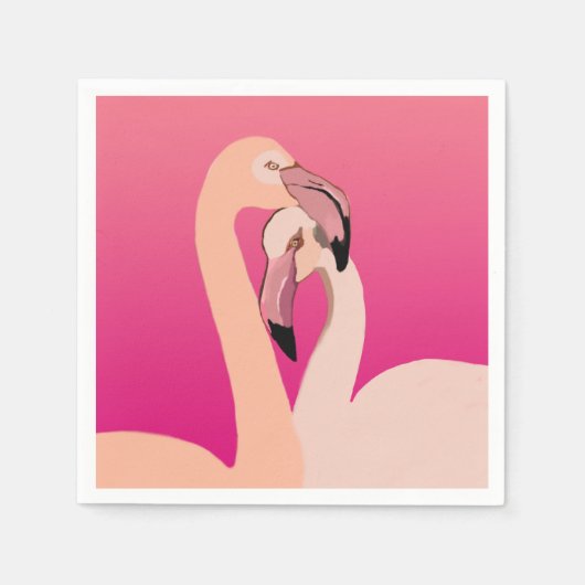 フラミンゴバーズカクテル紙ナプキンス スタンダードカクテルナプキン (正面)