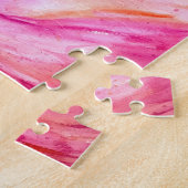 フラミンゴバードピンク自然熱帯ビーチ夏 ジグソーパズル (側面)