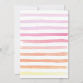 フラミンゴパイナップルバースデーパーティー誕生日 招待状 (裏面)