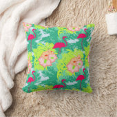 フラミンゴパターンクッション クッション (ブランケット)