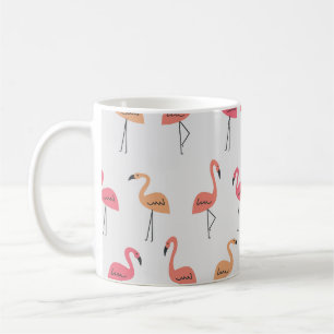 フラミンゴパターン背景熱帯デザイン コーヒーマグカップ