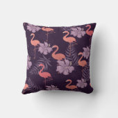 フラミンゴパターン装飾用クッション クッション (裏面)