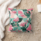 フラミンゴパターン装飾用クッション クッション (ブランケット)