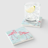 フラミンゴパターン2 ストーンコースター (横)