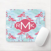 フラミンゴパターン|モノグラム マウスパッド (マウス)