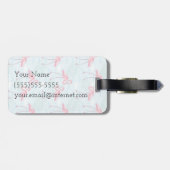 フラミンゴパターン|モノグラム ラゲッジタグ (裏面横)