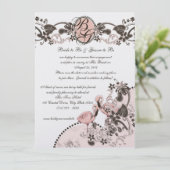 フラミンゴパラダイスウェディング 招待状 (スタンド正面)