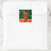 フラミンゴパラダイスステッカー スクエアシール (バッグ)