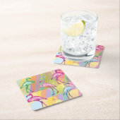 フラミンゴパレード スクエアペーパーコースター (インサイチュ)